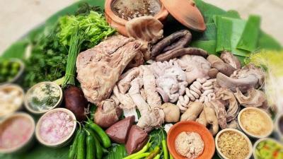 450k .1 bộ lòng heo .sáng mai sip .đầy đủ .đầu .phèo tim